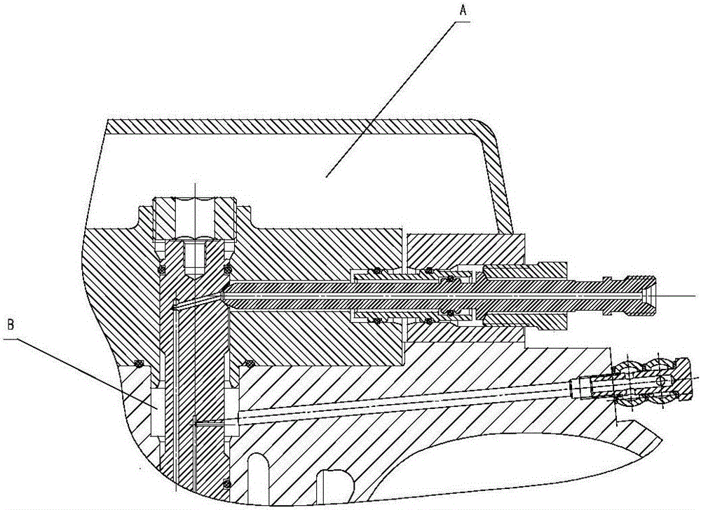 Oil inlet sealing structure of diesel engine