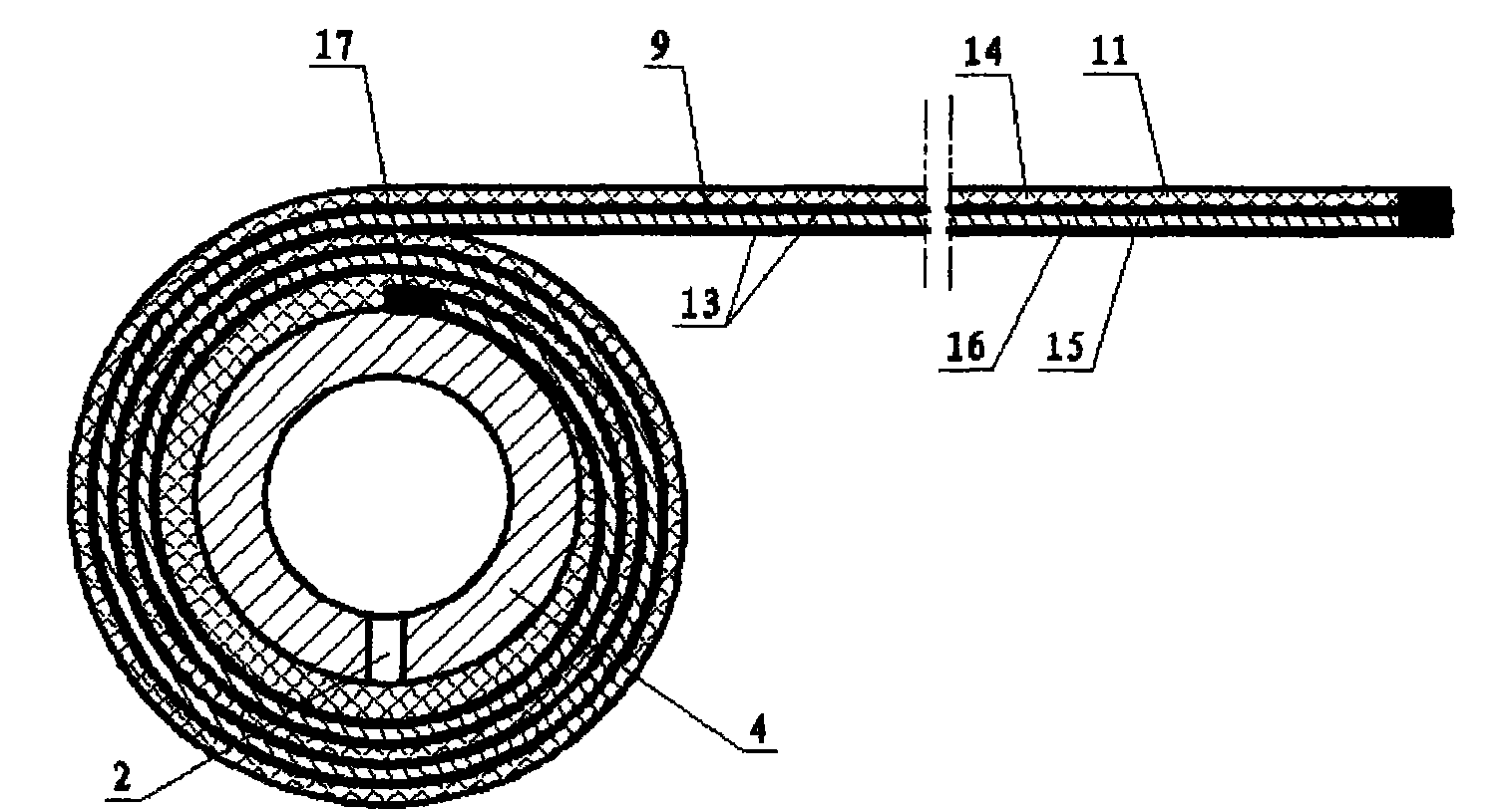 Roll-type membrane element
