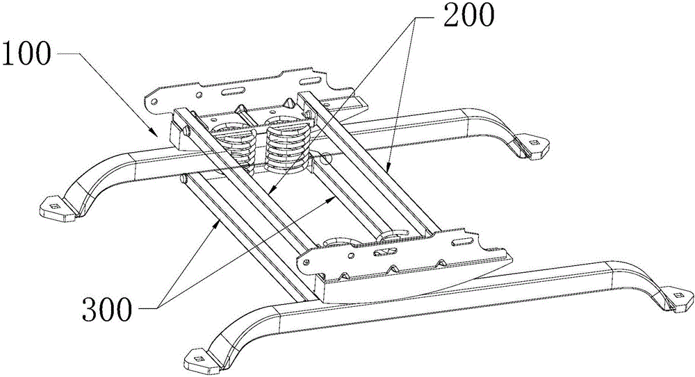 Sofa seat shaking underframe and assembly method thereof