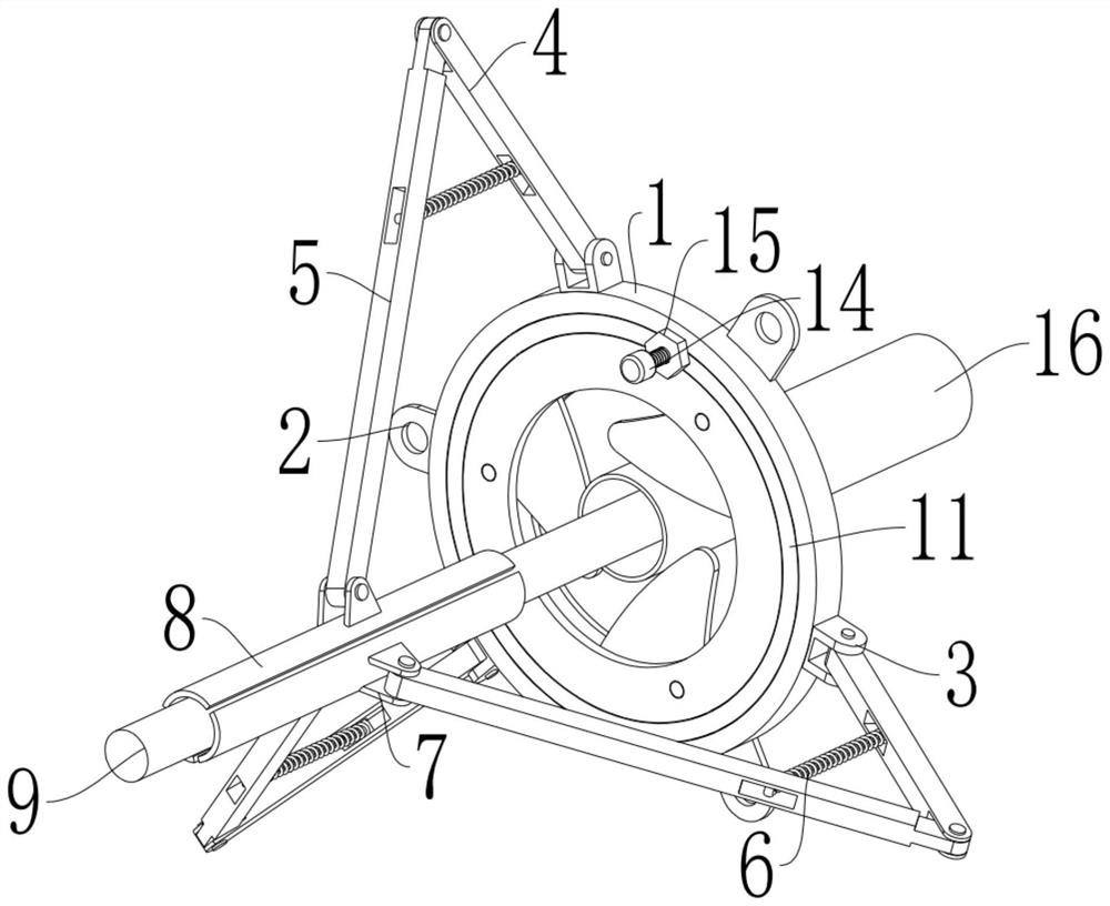 Threading device for building threading pipe construction