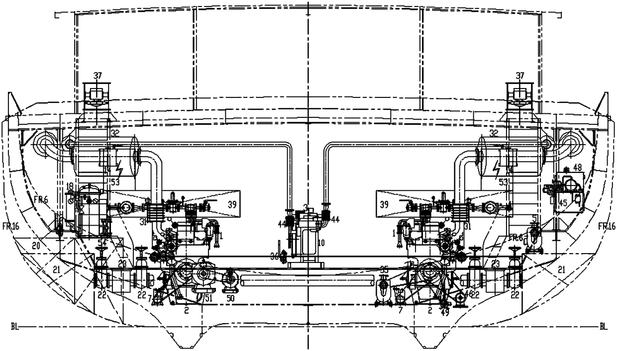 A kind of hybrid power collecting and distributing cargo ship