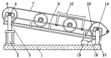 Conveying cleaning device used in rice cake processing