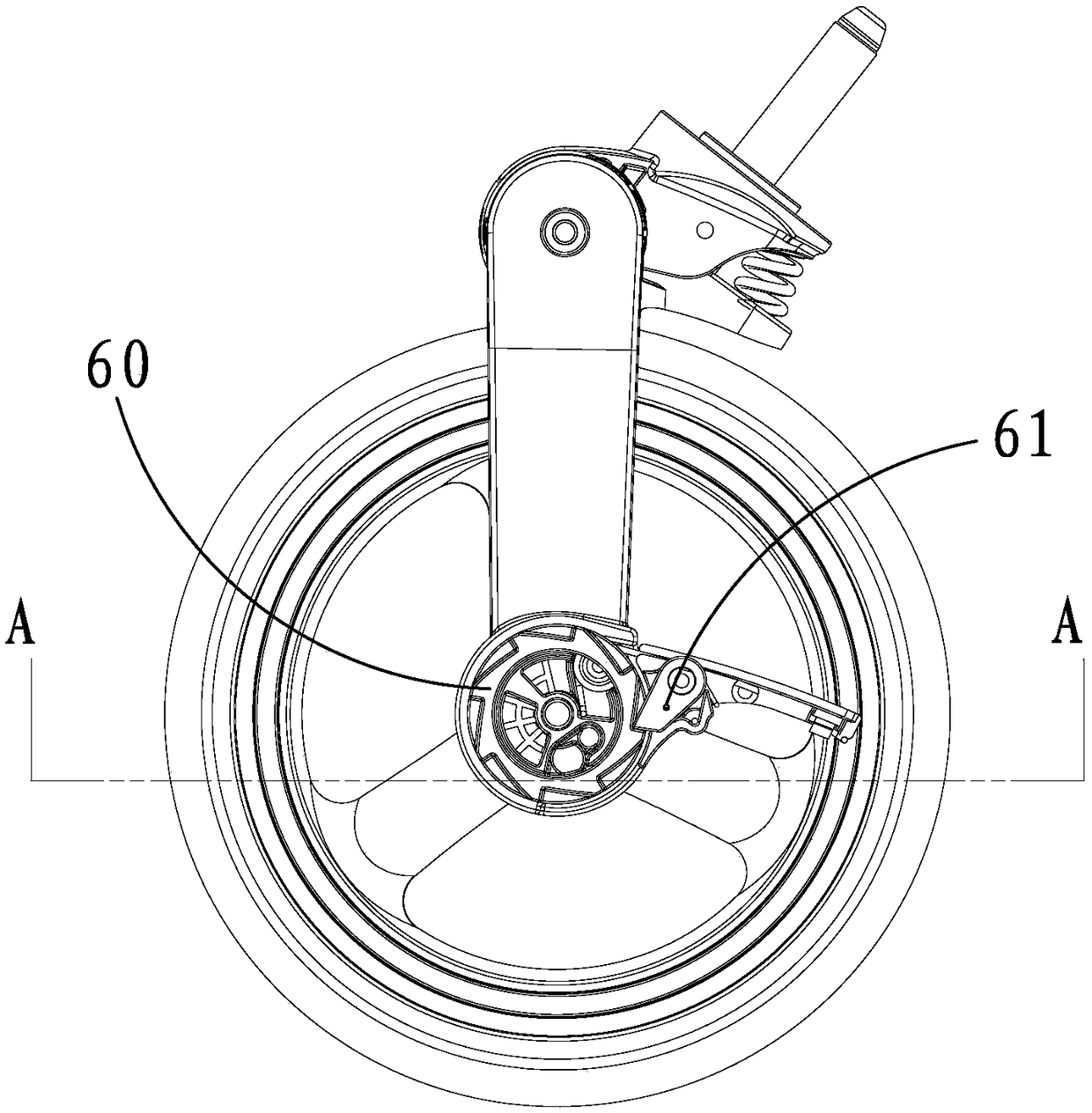 Brake mechanism capable of being automatically reset