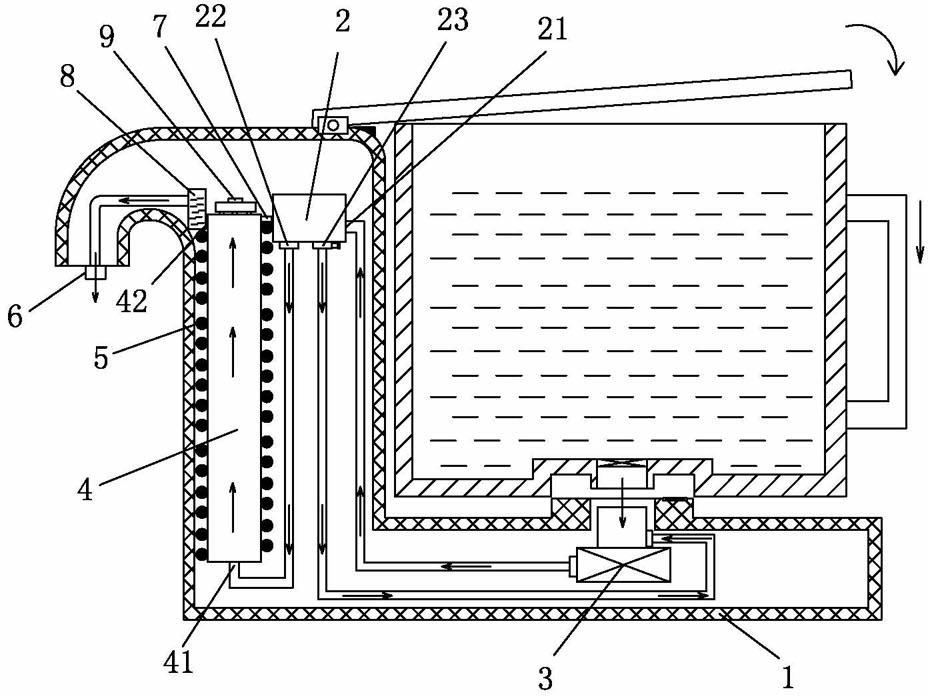 Water boiling device with instant heating type water boiling chamber