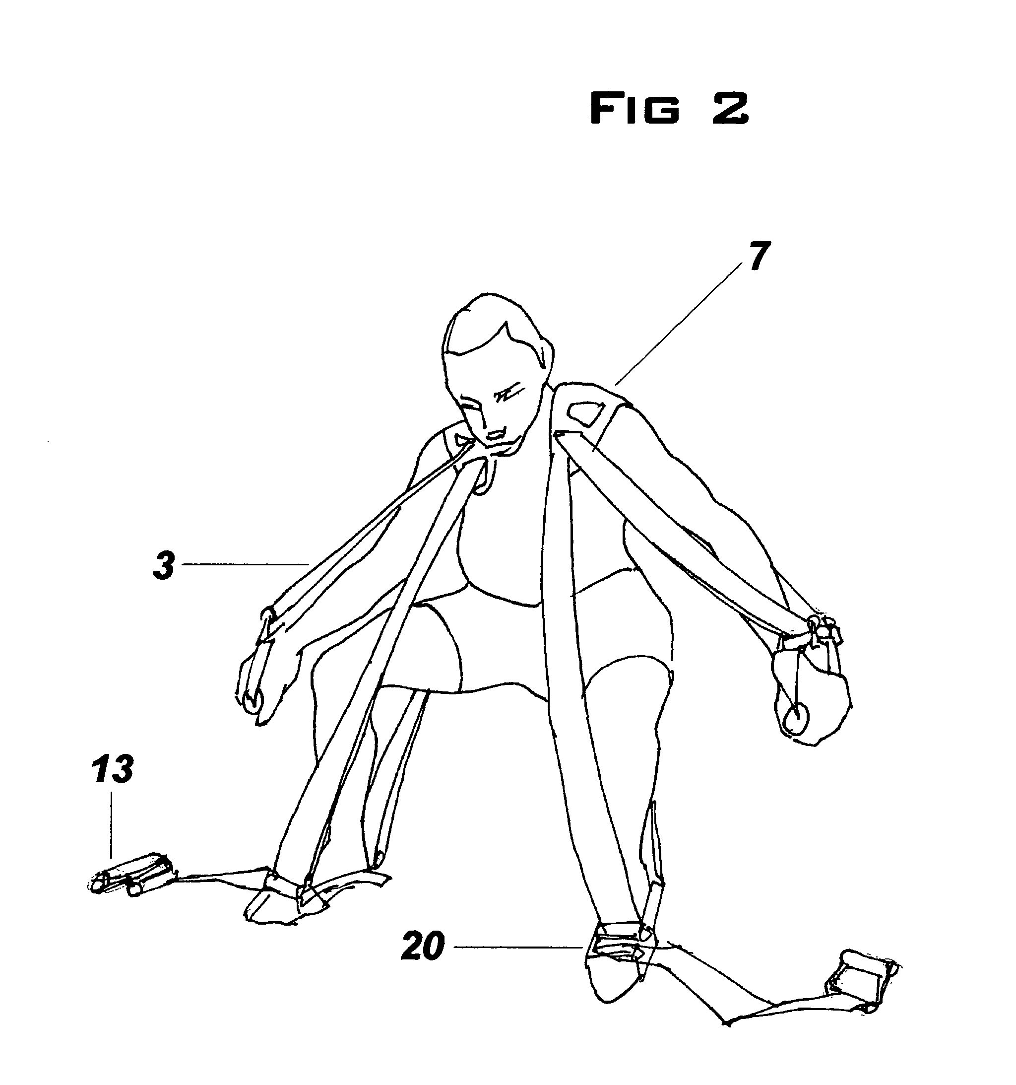 Rubber band musculoskeletal exercise device