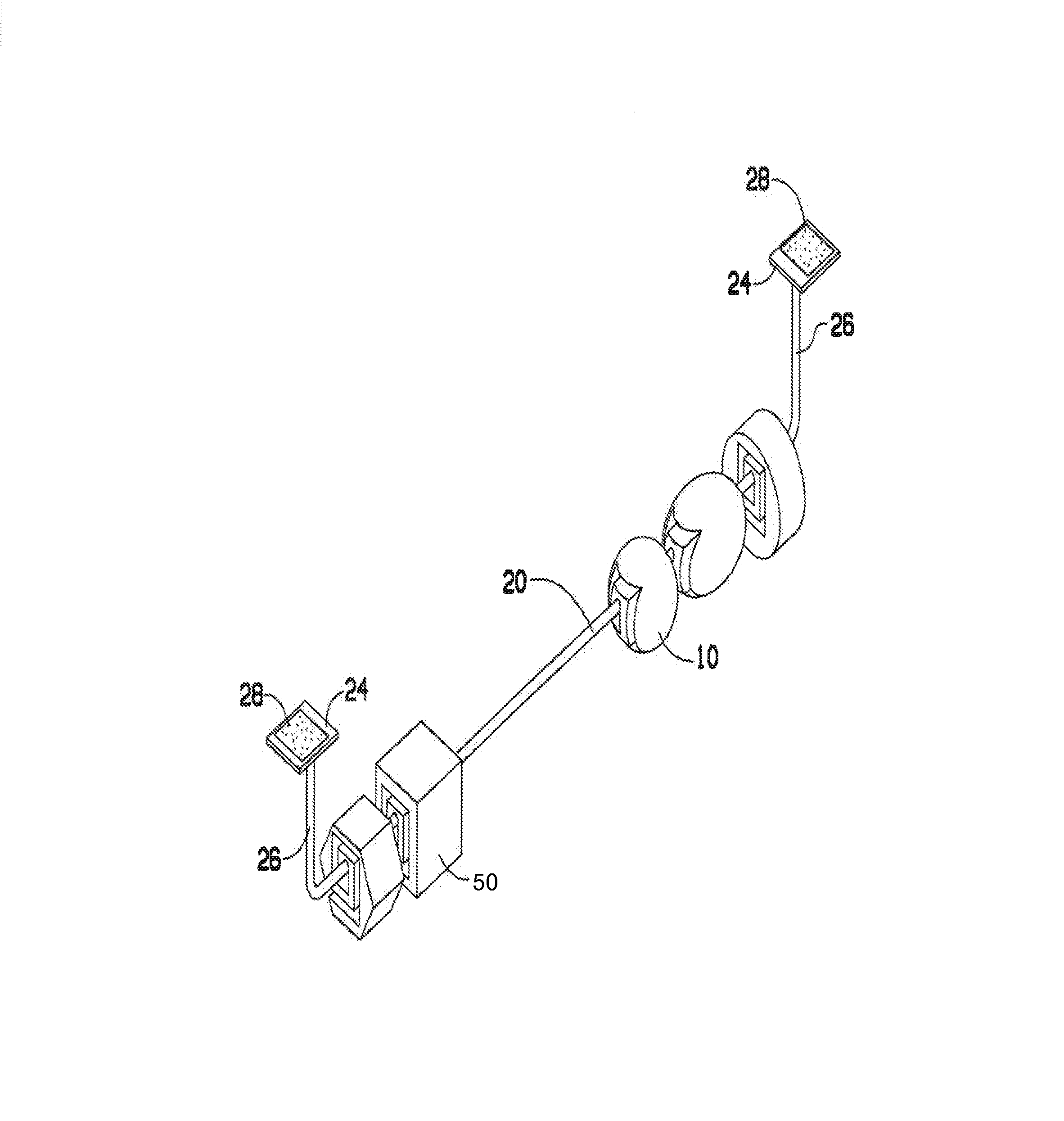 Method and apparatus for placing one object around another object, device for holding objects and software application related to the same