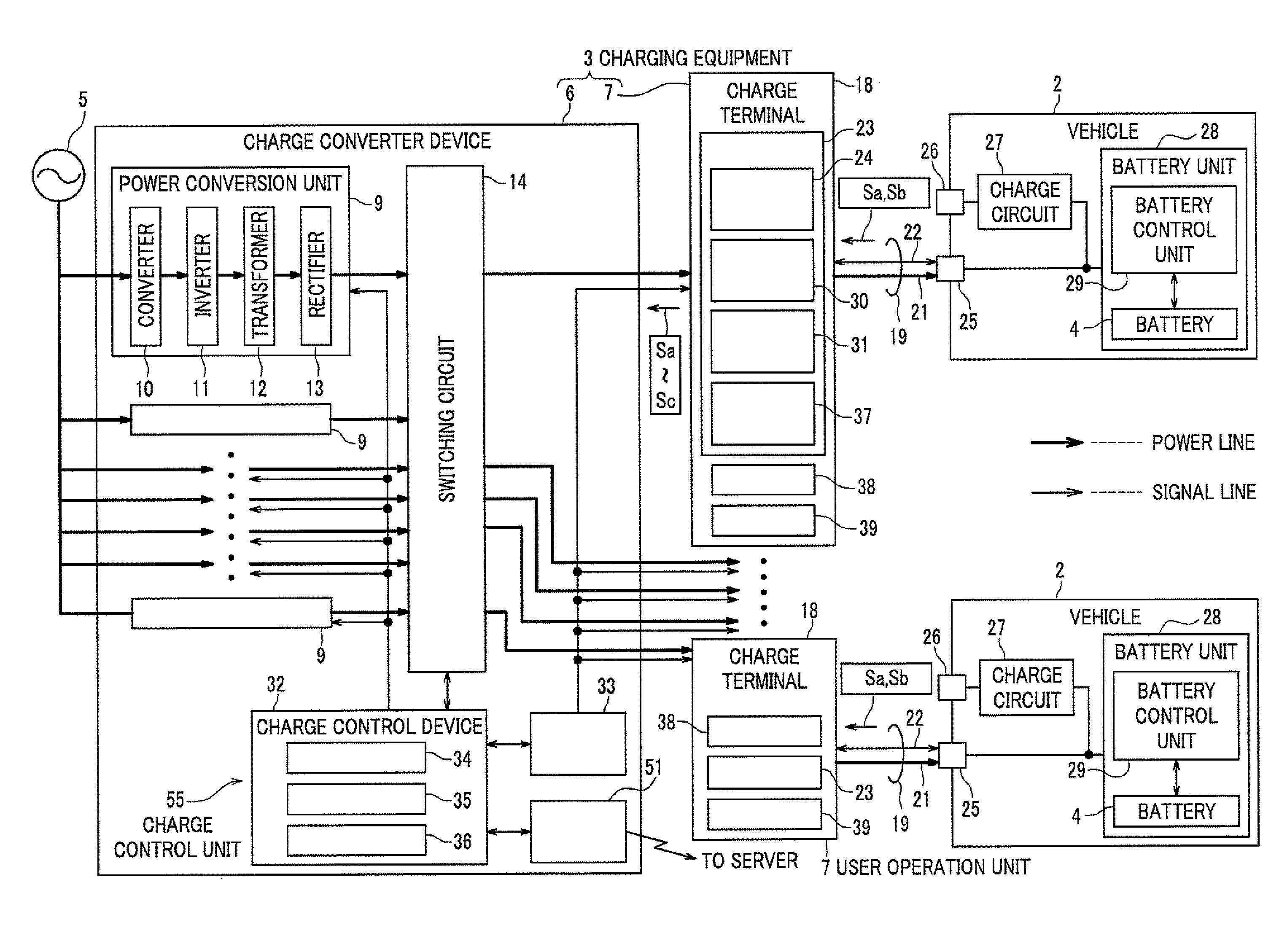 Method of receiving charge, method of controlling charge, charge control unit and charging equipment