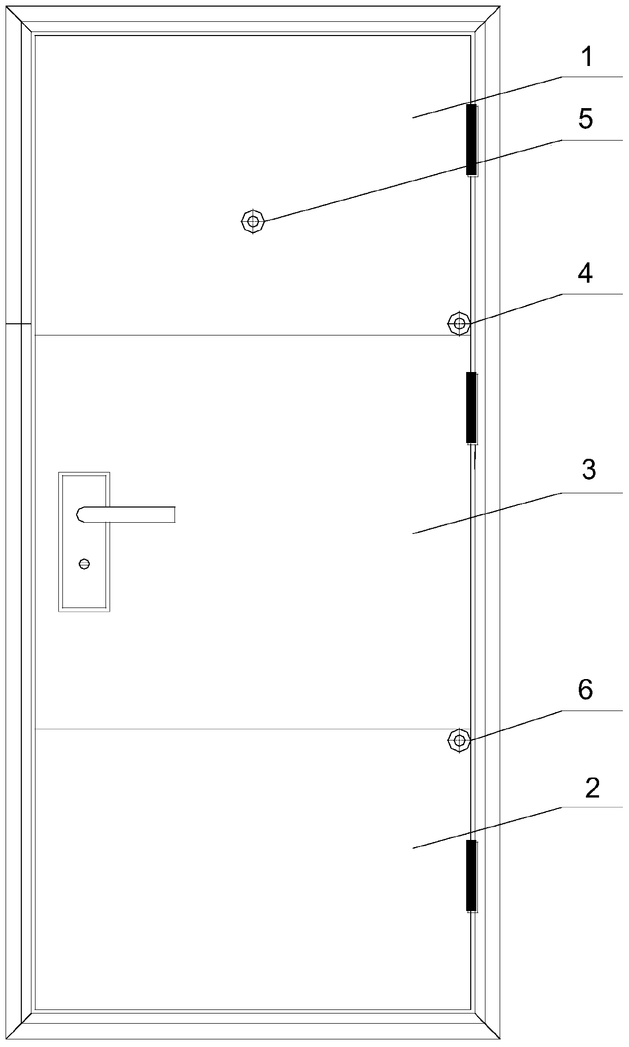 Anti-theft door breaking method using the freezing pressure of water and the cold and brittle characteristics of steel plates