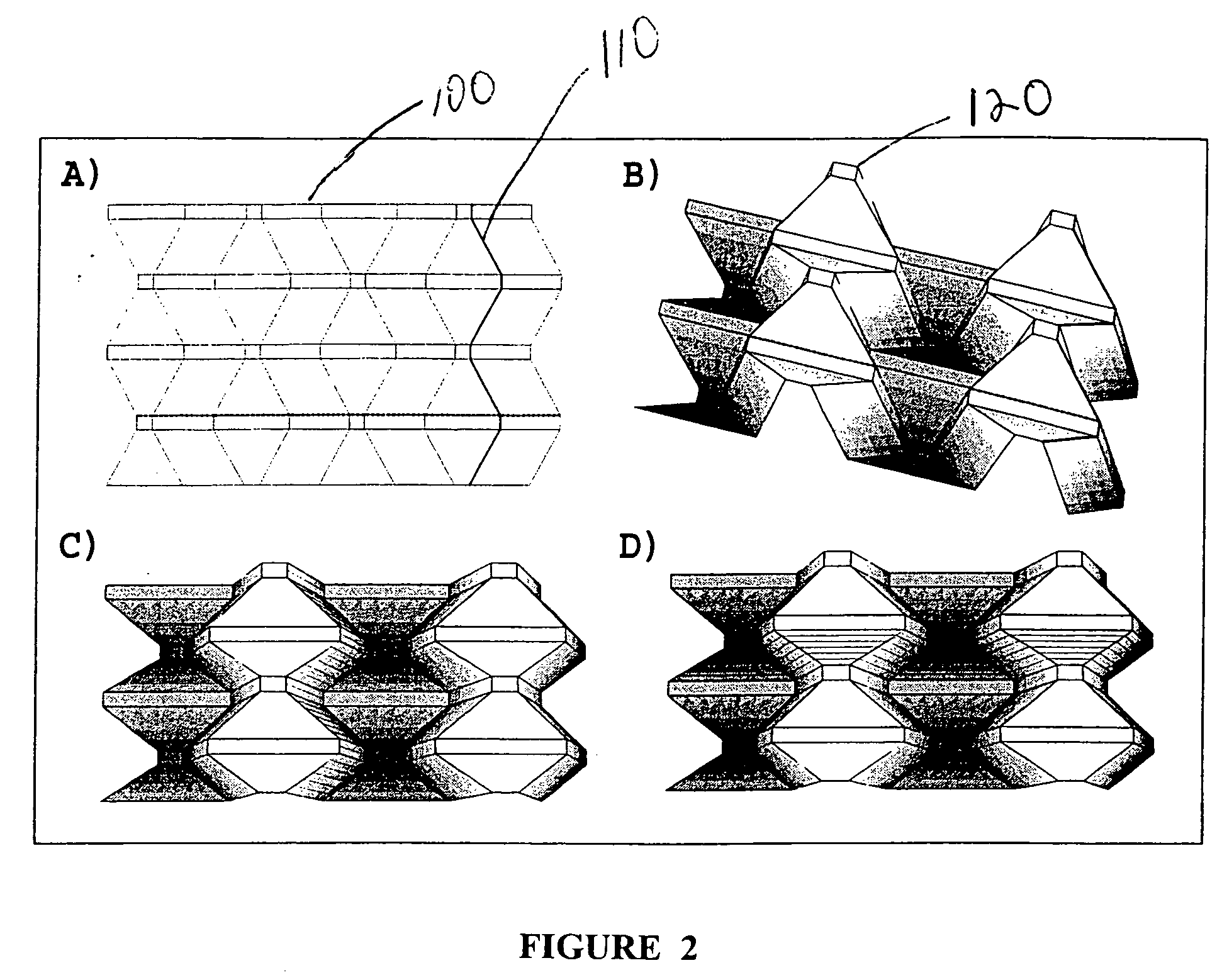 Patterning technology for folded sheet structures