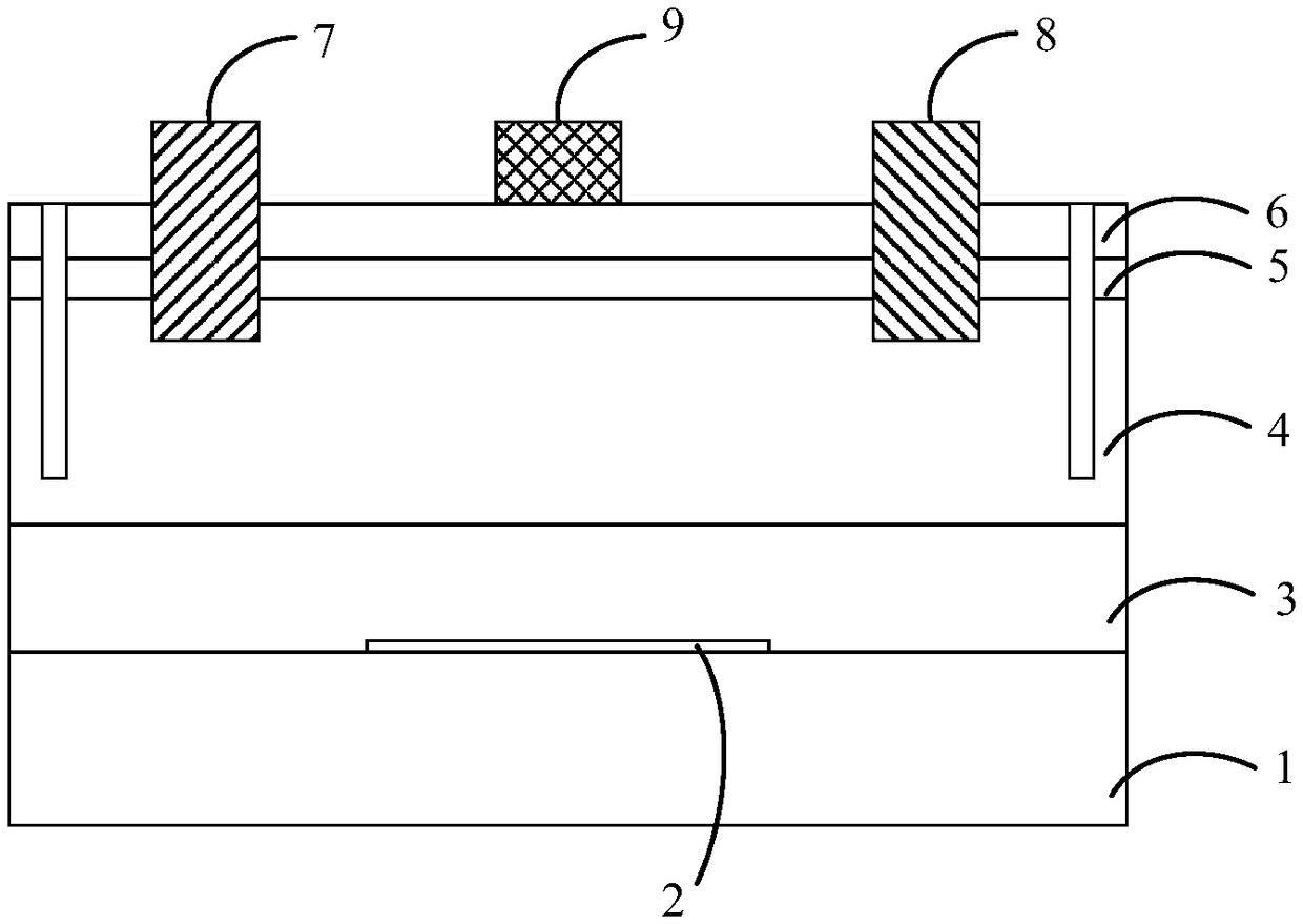 Mixed polar AlGaN/GaN high-electron-mobility transistor based on sputtering AlN base plate and preparation method of transistor