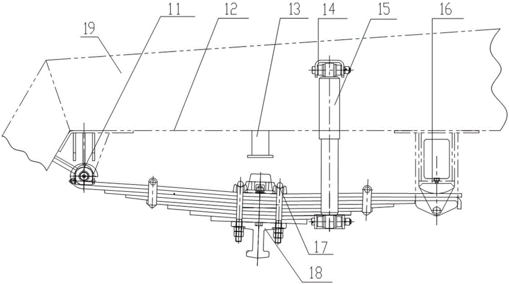 Suspension damping structure for engineering vehicles