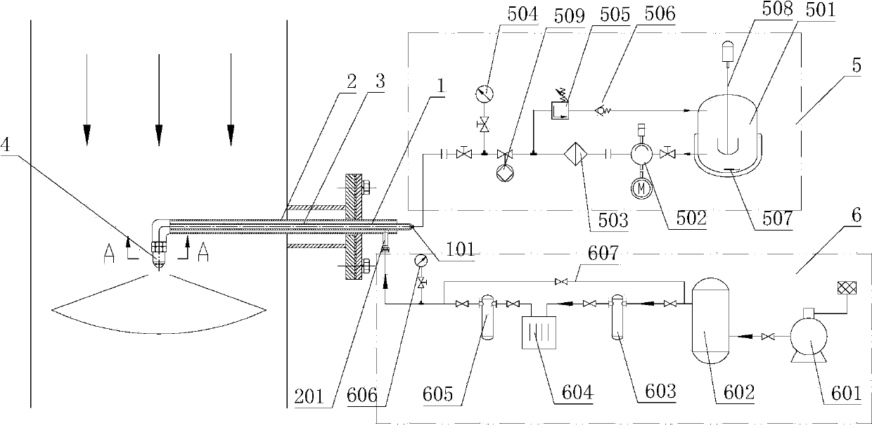 Active exciting agent atomization device for metal tailing grinding system