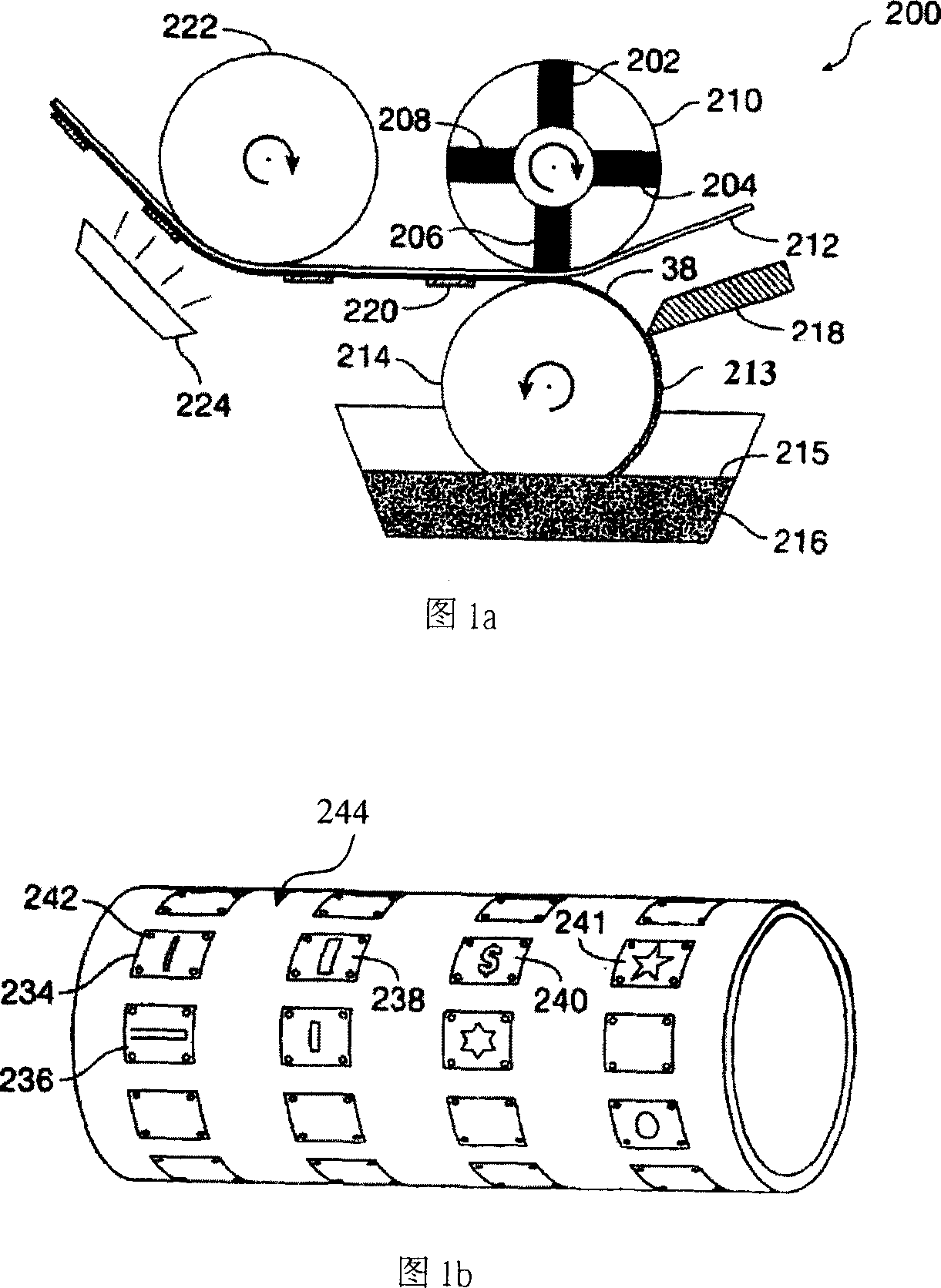 Apparatus for orienting magnetic flakes