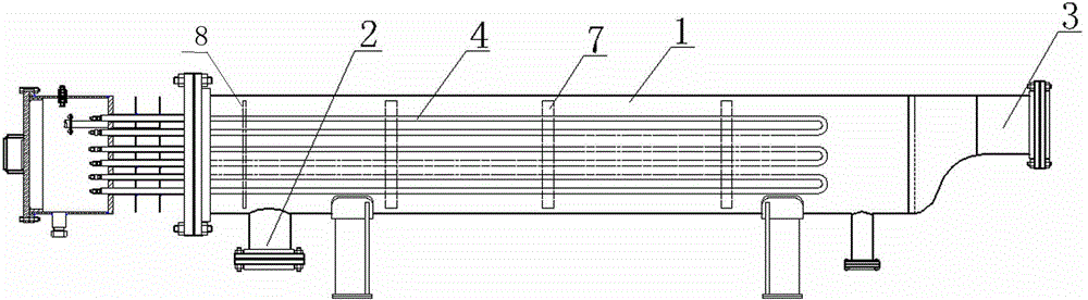 Electric heater structure for high-viscosity oil products