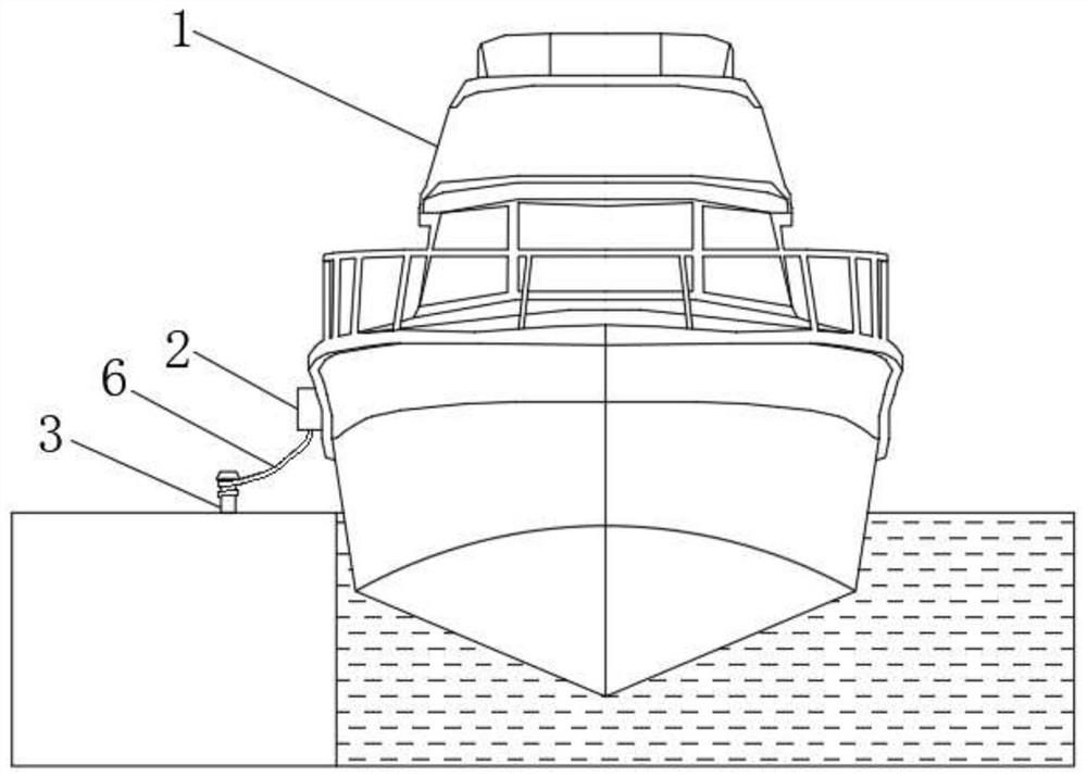 A kind of fast release cable device for ship