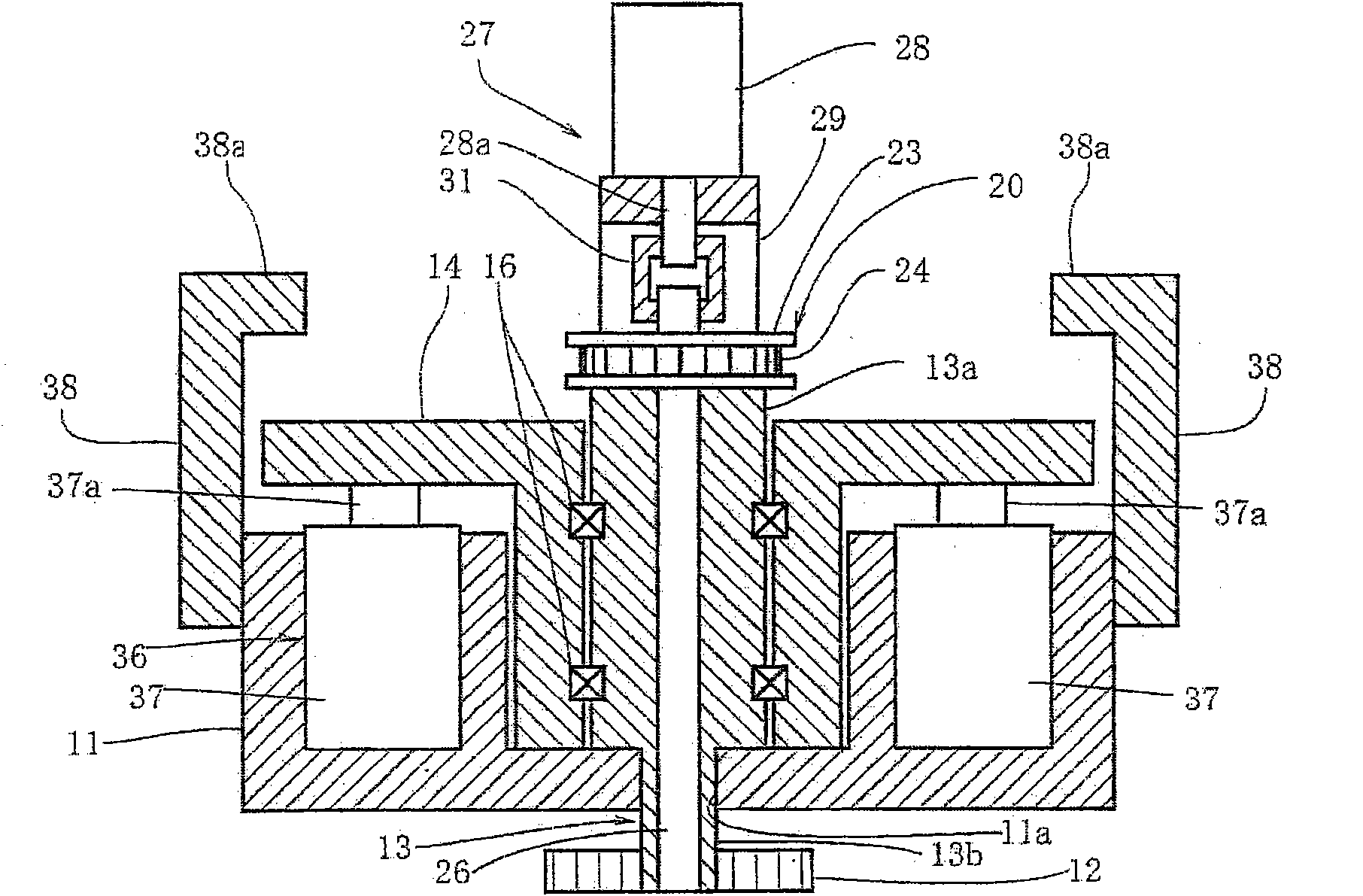 Winding device with plate and winding method