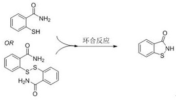 Method for preparing 1, 2-benzisothiazolin-3-one through catalytic oxidation
