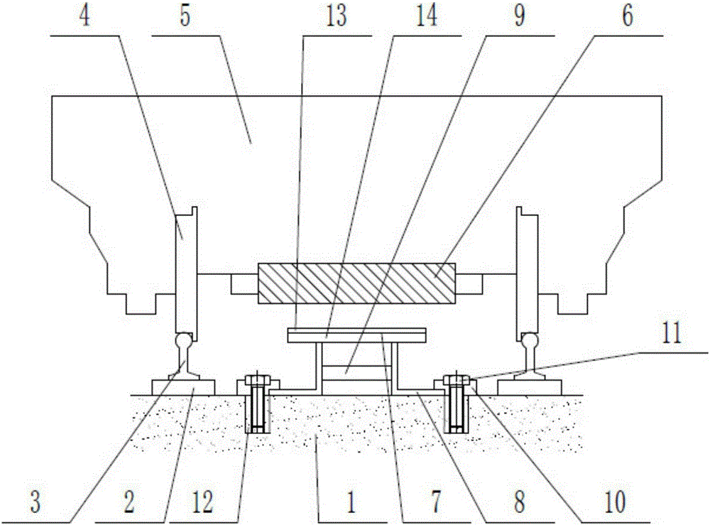 Explosion composite induction plate device for linear motor rails