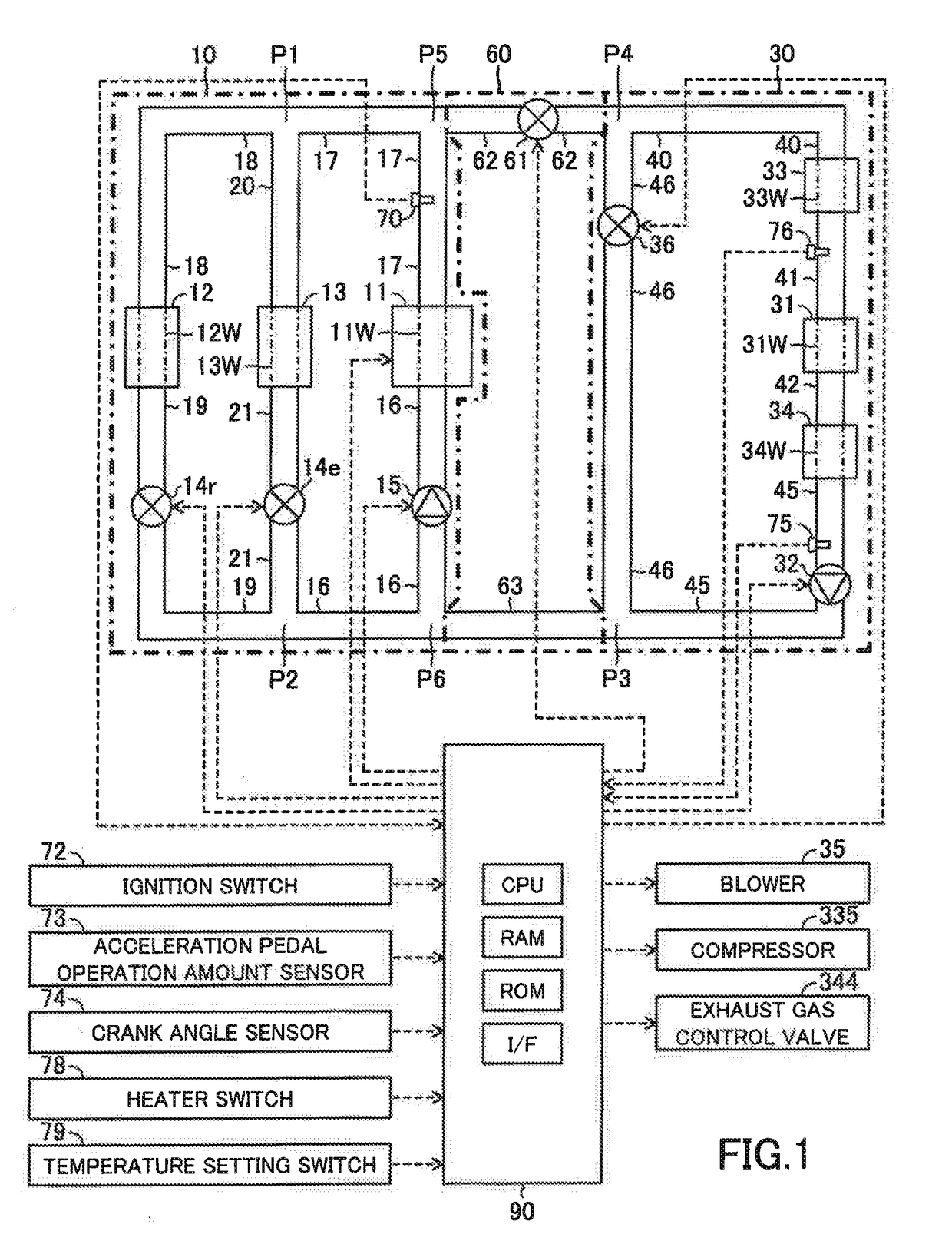 Control apparatus of heat exchanging system