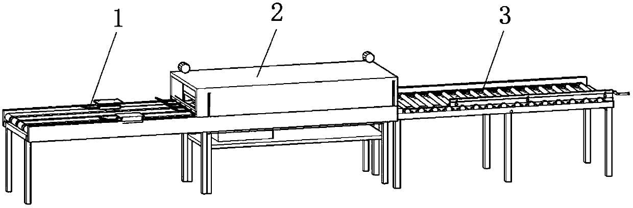 Automatic splicing device for long medium plate of multilayer wood-based panel