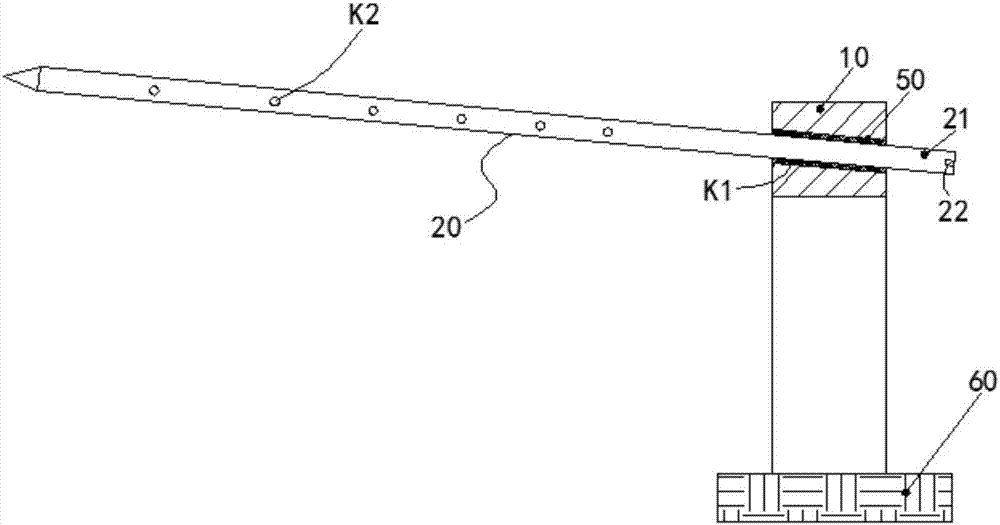 Colluvial clay tunnel pipe shed structure and colluvial clay tunnel construction method