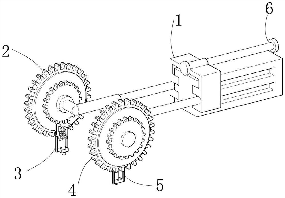 Double-gear type linkage speed change device