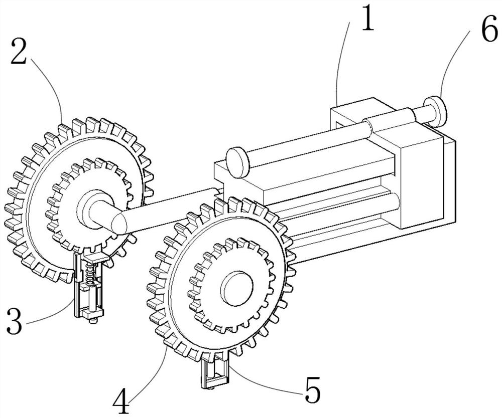 Double-gear type linkage speed change device