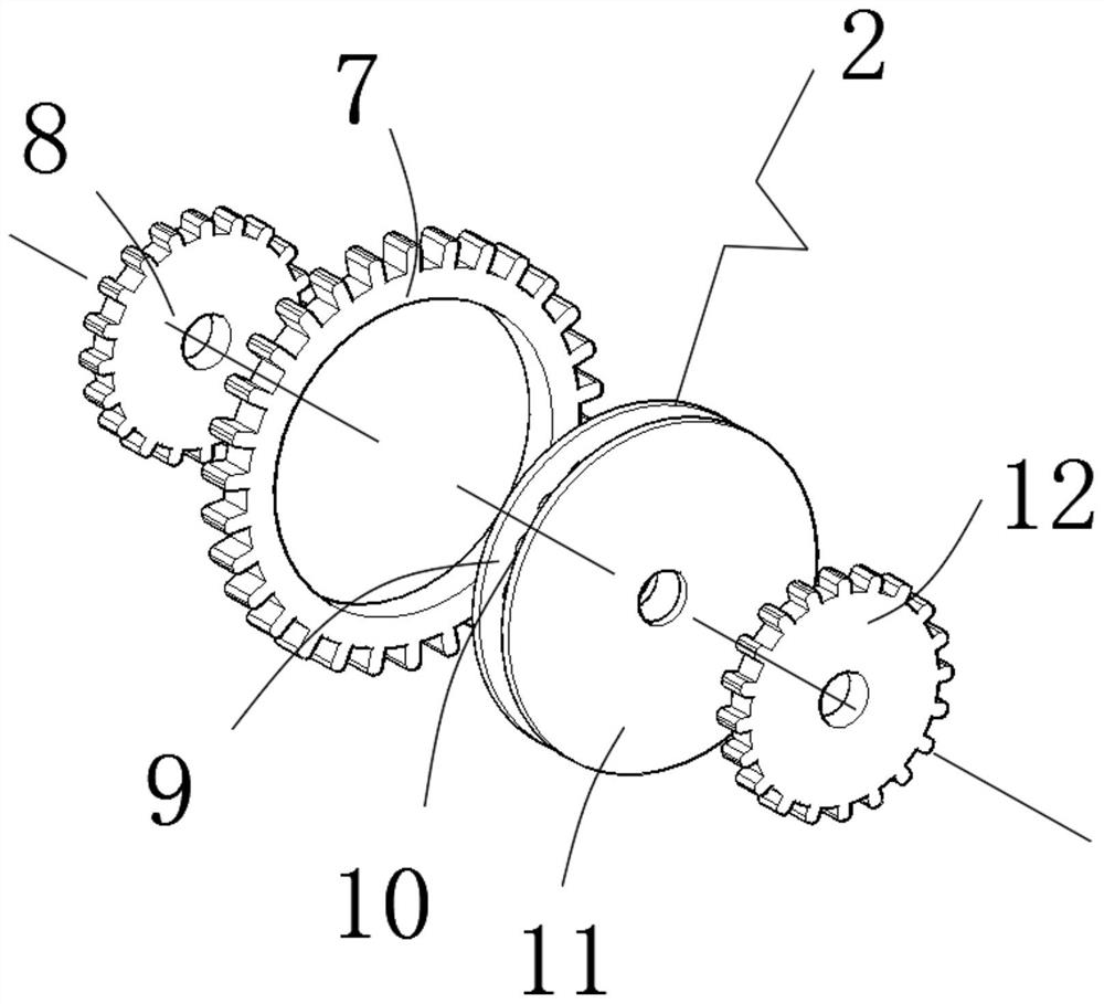 Double-gear type linkage speed change device