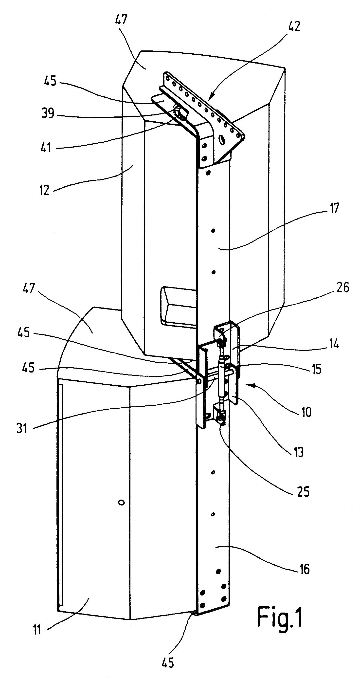 Connecting unit for the angle-adjustable connection of at least two loudspeaker enclosures, and correspondingly connected loudspeaker enclosures