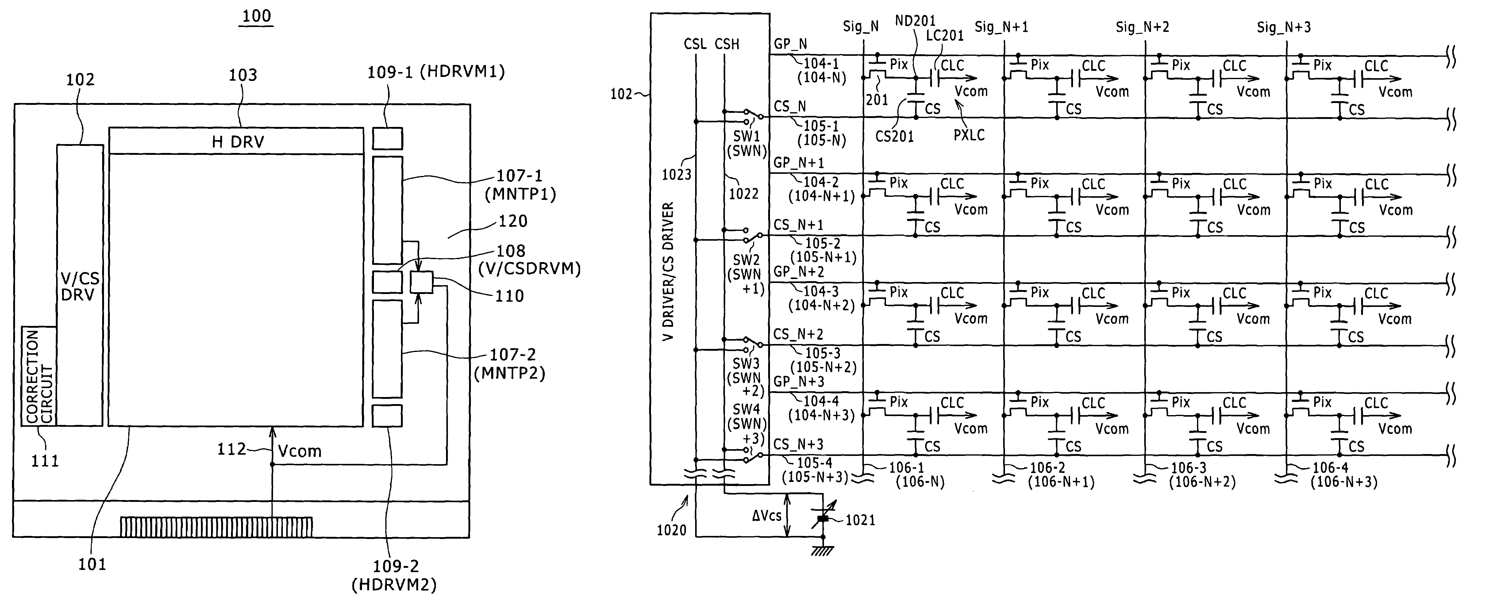 Display apparatus and electronic equipment