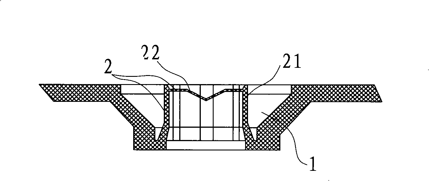 Screw counter bore structure of plastic part