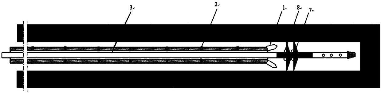 Multi-stage under-pressure sealing pressure measuring device and method for ultra-long spongy coal seam drilling