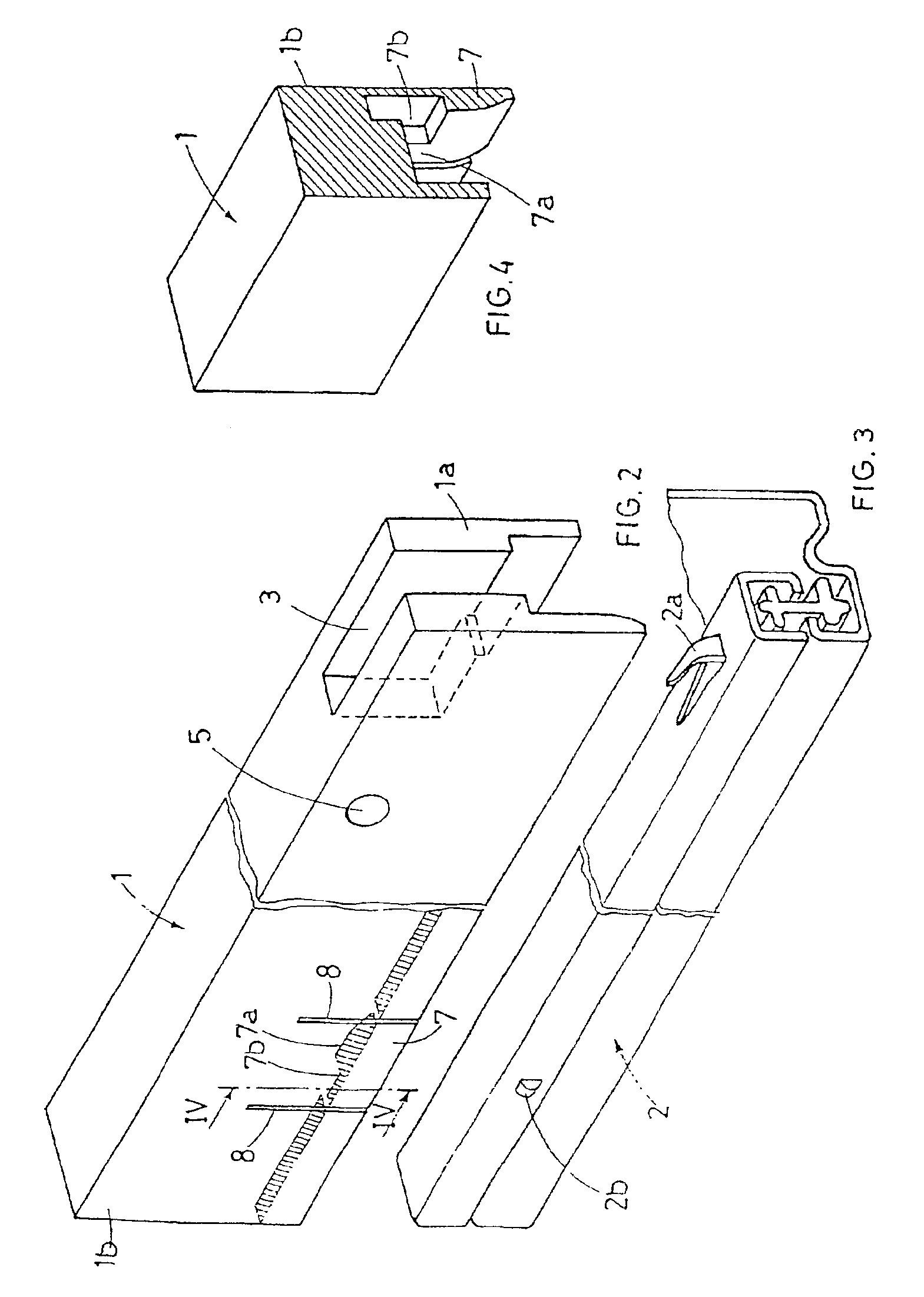 Multi-purpose element for sliding metal racks located inside furniture