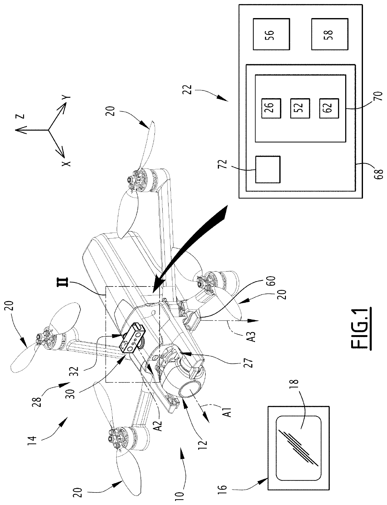 Obstacle detection assembly for a drone, drone equipped with such an obstacle detection assembly and obstacle detection method