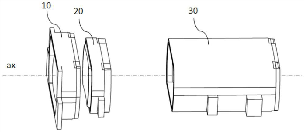 Optical zoom camera module and corresponding portable terminal equipment