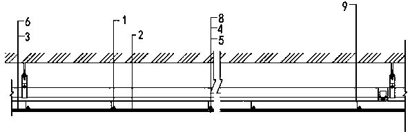 Large-specification thin-wall metal plate suspended ceiling structure