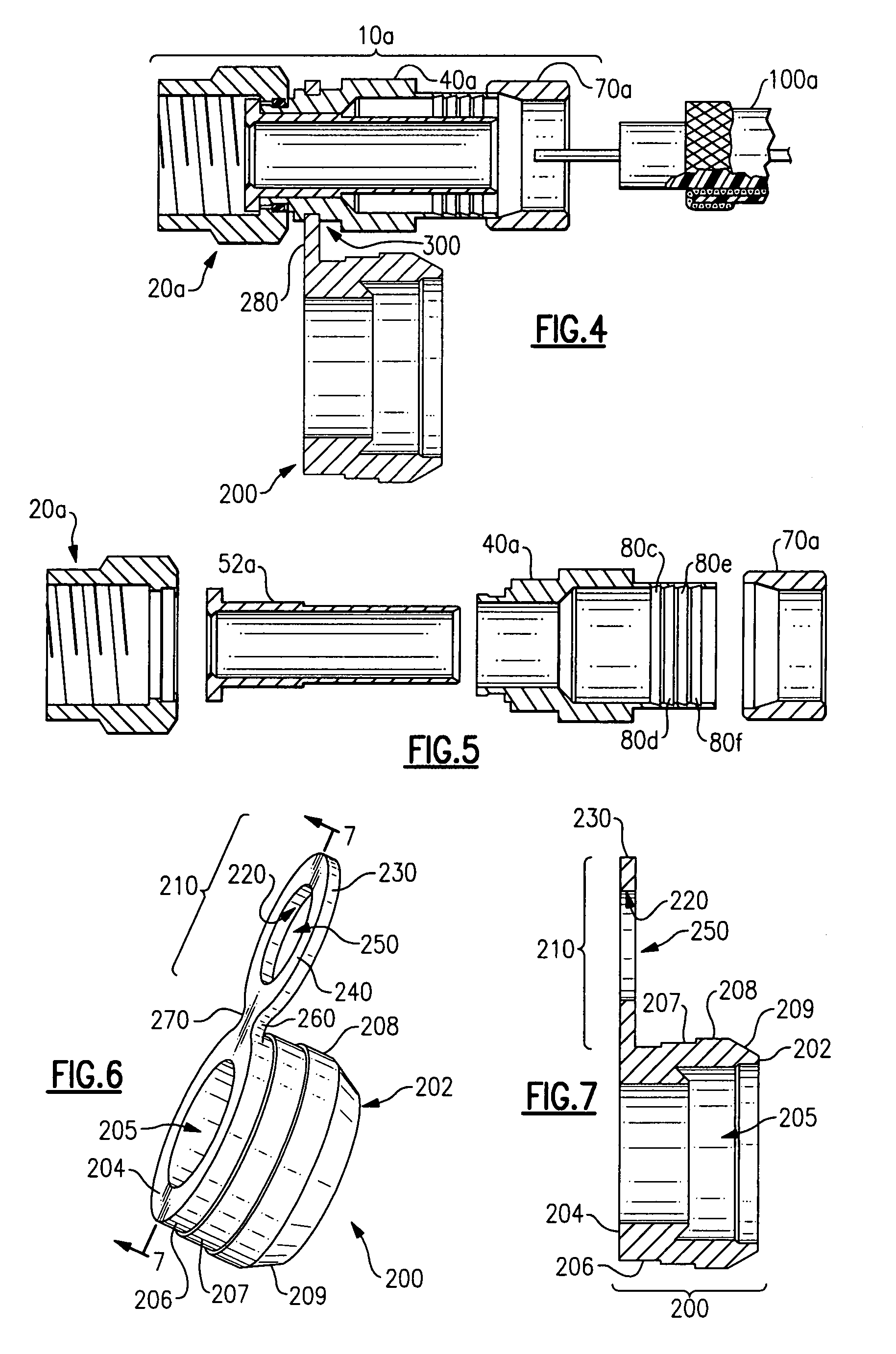 Compact compression connector with attached moisture seal