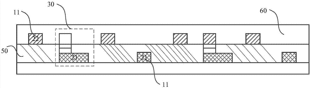 Chip testing device of display and display with chip testing device