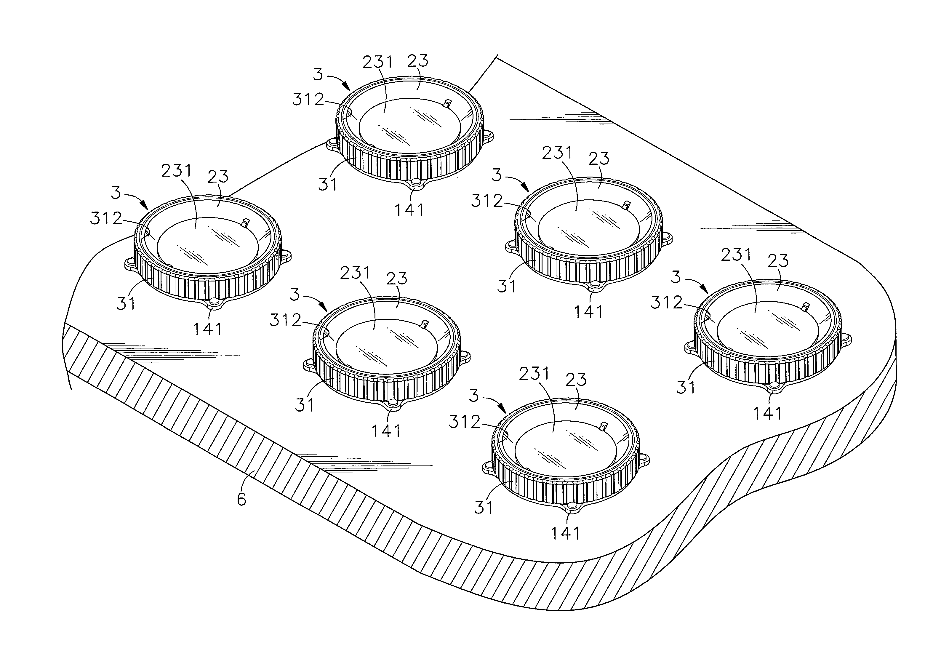 Light-emitting unit adapter module