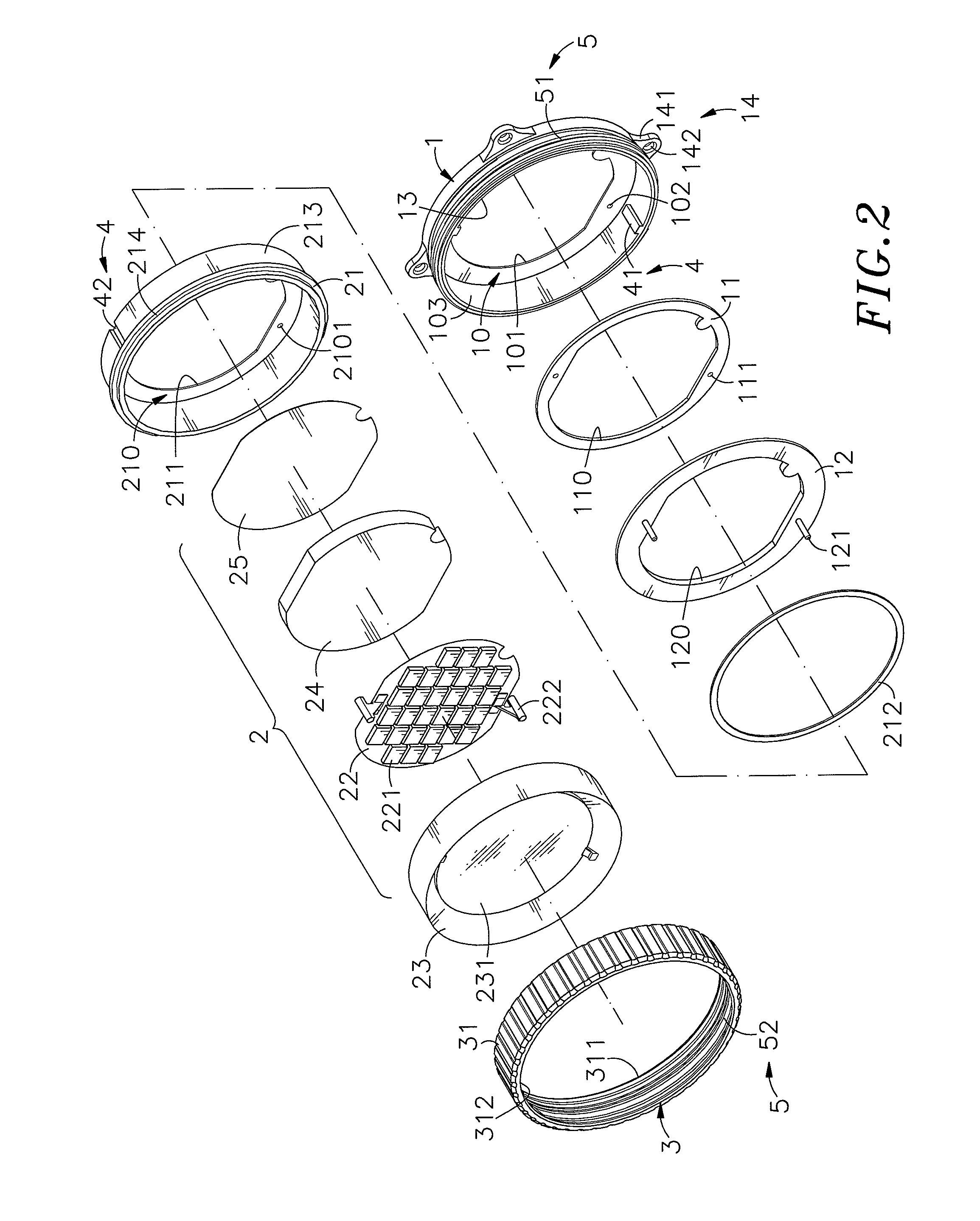 Light-emitting unit adapter module