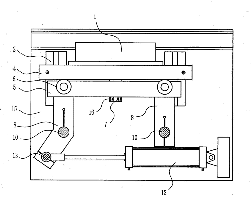 Independent self-locking mould lifting device for continuous-drawing vacuum packaging machine