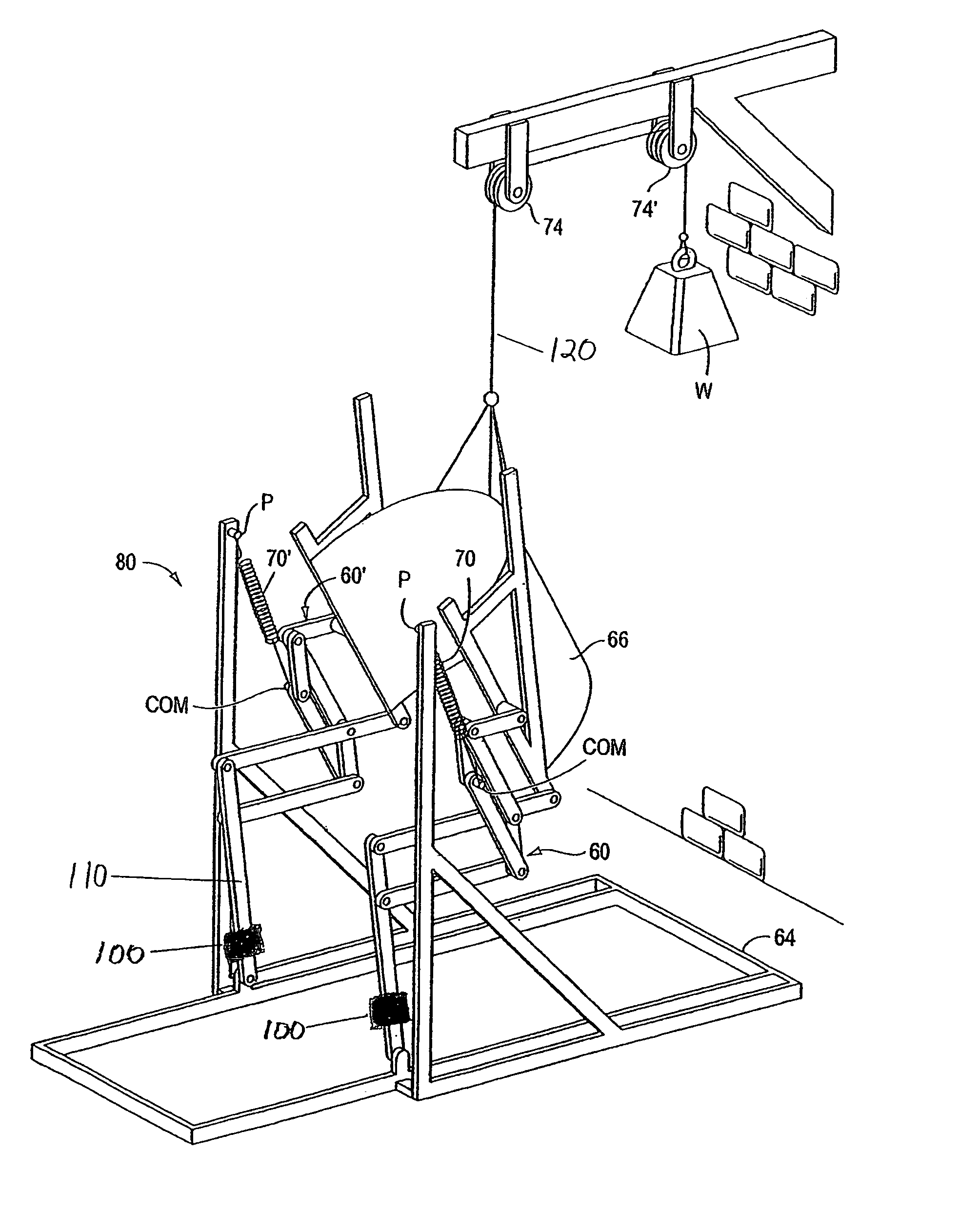 Passive gravity-balanced assistive device for sit-to-stand tasks