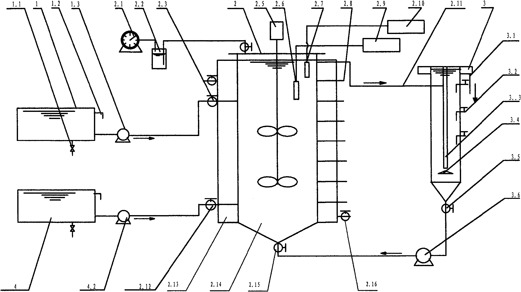 Apparatus and method for synchronous denitrification and development of sewage sludge internal carbon source of urban sewage