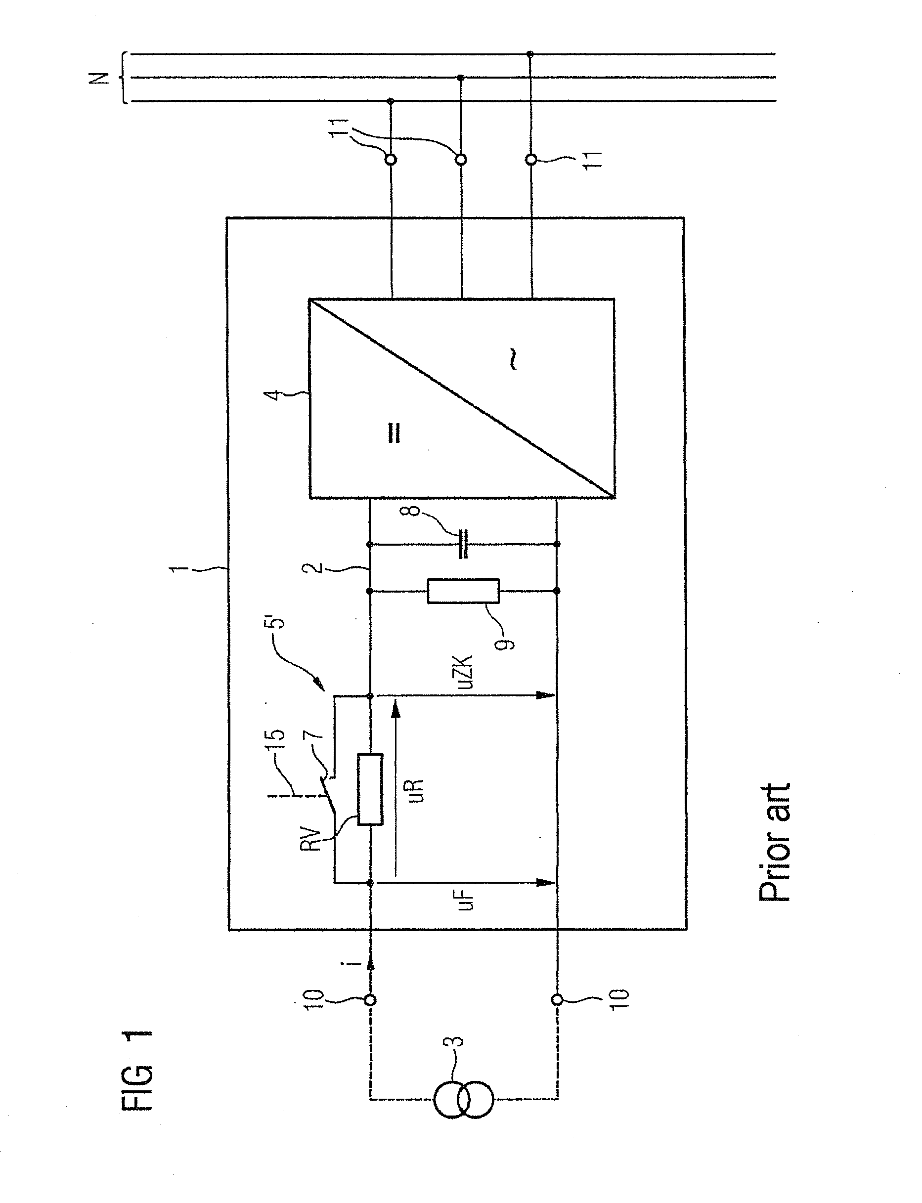 Protection Circuit for Protecting an Intermediate Circuit of a Solar Inverter Against Overvoltages