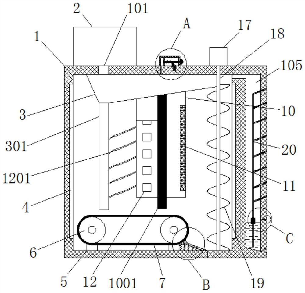 Automatic organic fertilizer sterilization and disinfection dehumidification detection device