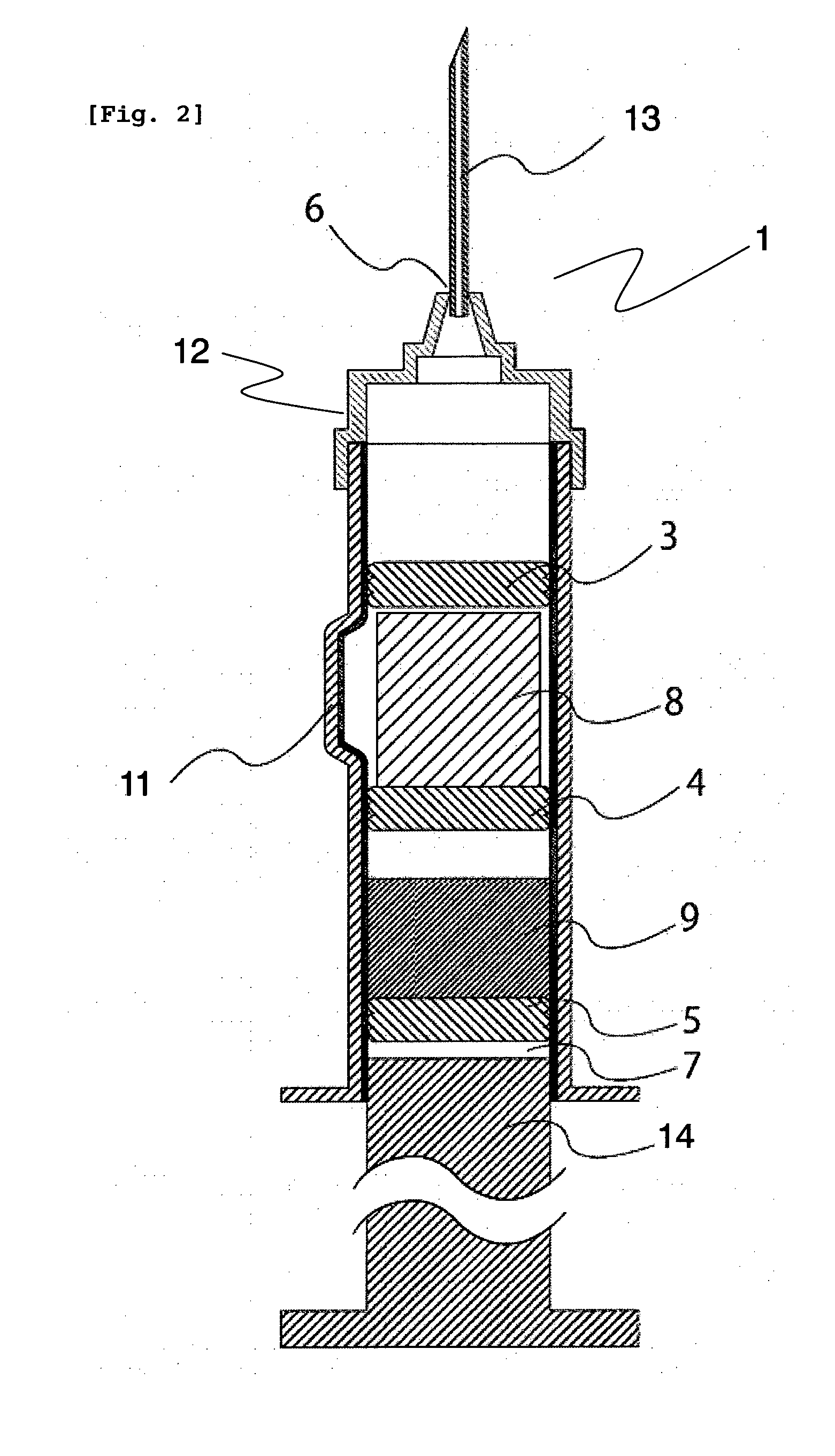 Medical device containing a cake composition comprising aripiprazole as an active ingredient, and a cake composition comprising aripiprazole as an active ingredient