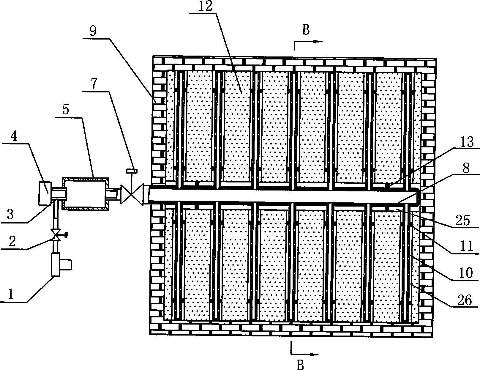Heating start-up system of mine ventilation air methane oxidized apparatus