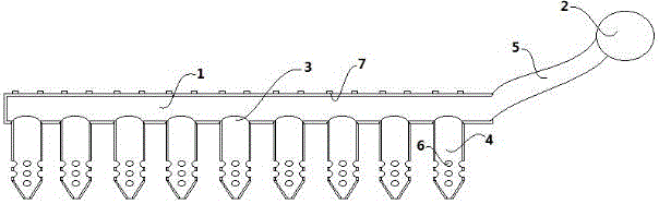 Clothesline pole with clamping step