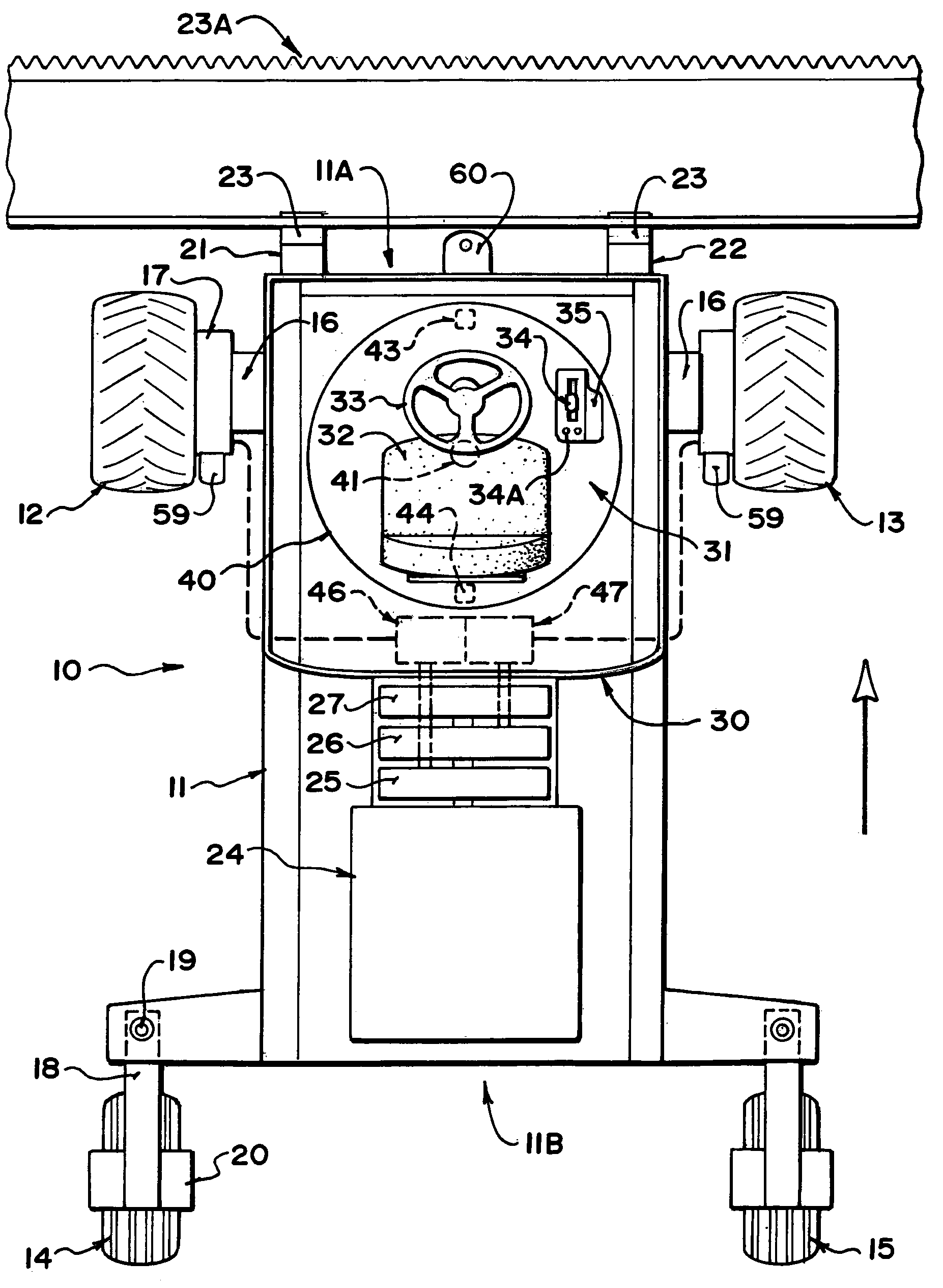 Tractor with reversible operator position for operation and transport