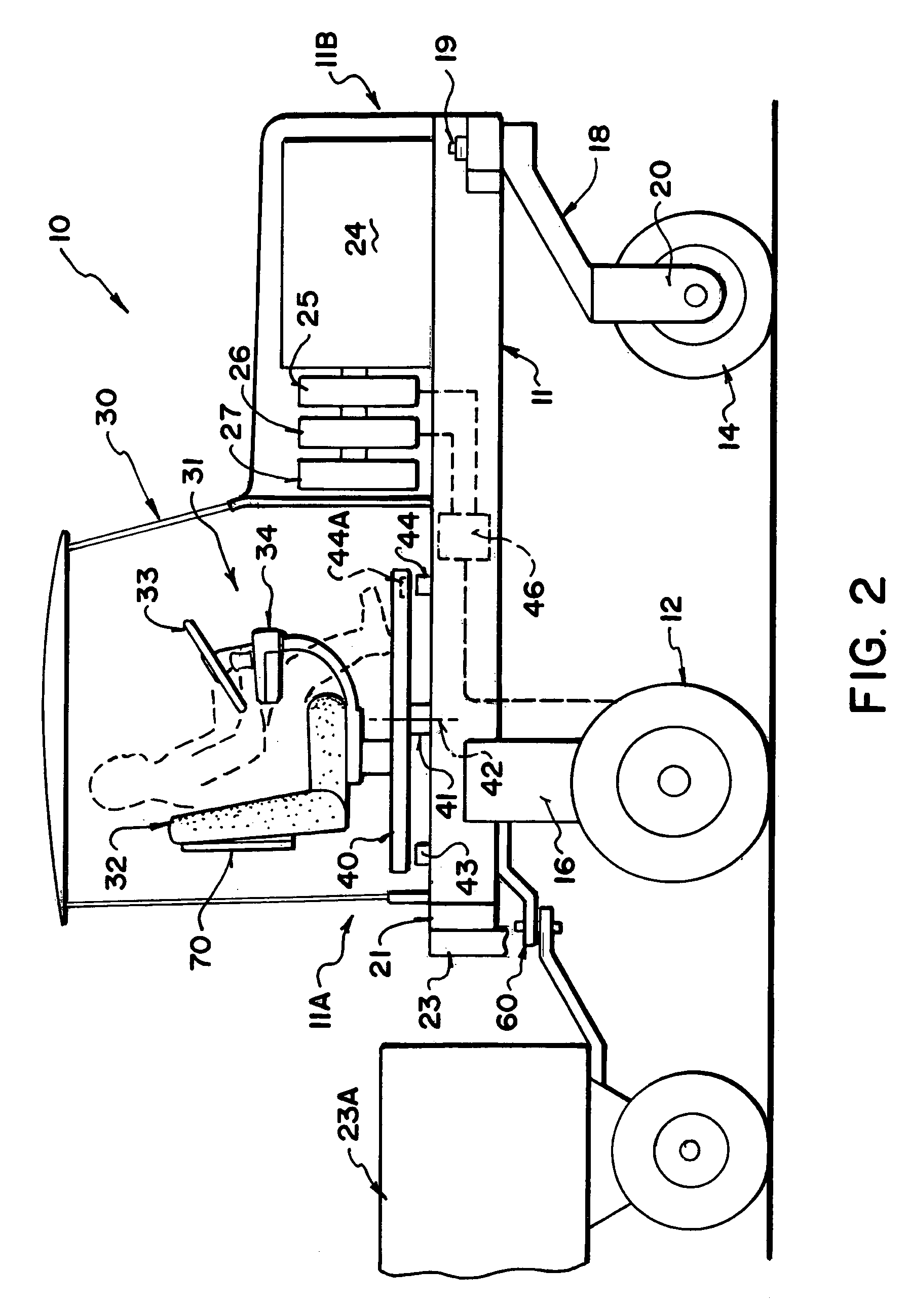 Tractor with reversible operator position for operation and transport